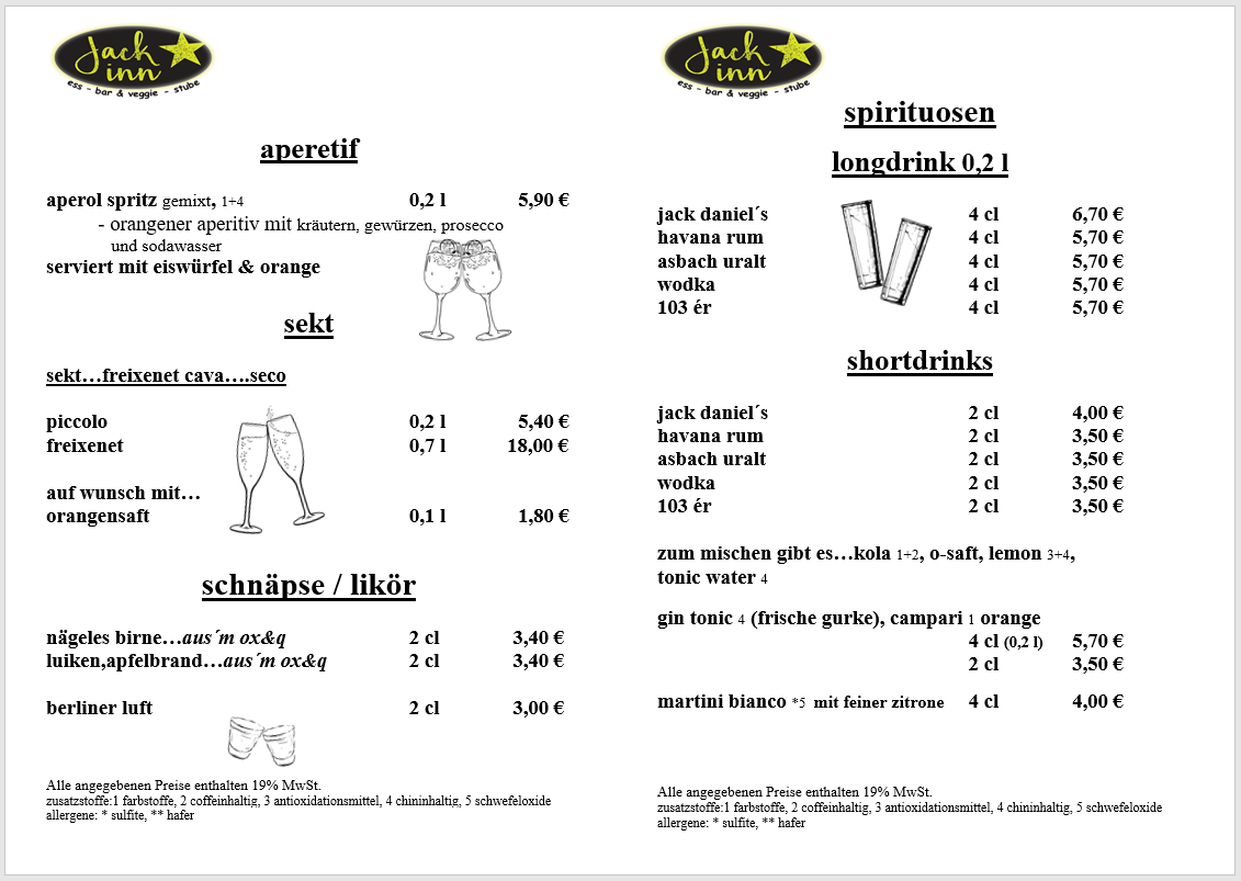 Saisonale Longdrinks und hausgemachte Eistees